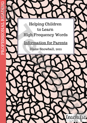 Preview image for Helping Children to Learn High Frequency Words  - Information for Parents