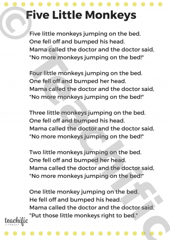 Preview image for Poems: Five Little Monkeys (1), K-3