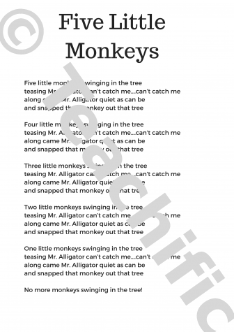 Preview image for Poems: Five Little Monkeys (2), K-3