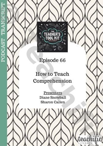 Preview image for Podcast Transcript Ep 66: How to Teach Comprehension