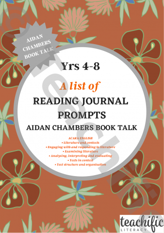Preview image for A List of Reading Journal Prompts - Aidan Chambers Book Talk, Yrs 4-8