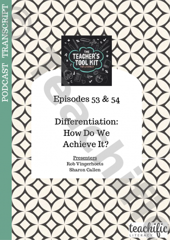 Preview image for Podcast Transcript Ep 53 & 54: Differentiation: How Do We Achieve It?