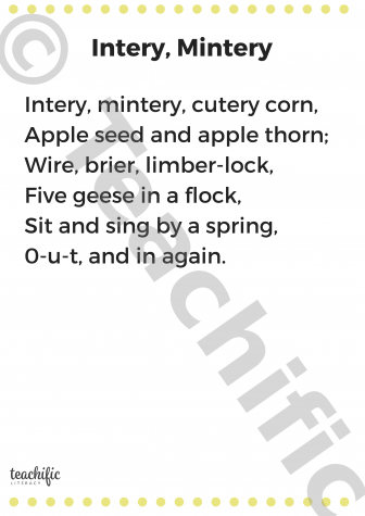 Preview image for Poems: Intery, Mintery, Yrs 1-3