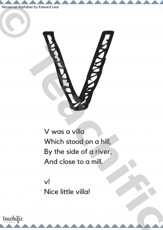Preview image for Poems: V Was a Villa - Nonsense Alphabet, K-3