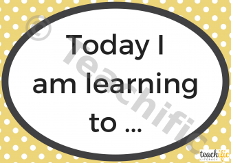 Preview image for Learning Intention Prompts: Today we are... - Students