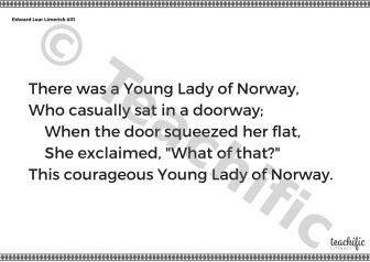 Preview image for Edward Lear Limerick #31: There was a Young Lady of Norway