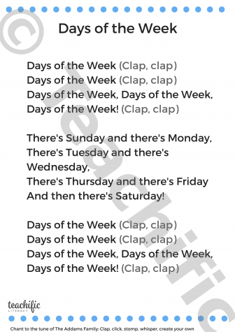 Preview image for Poem: Days of the Week