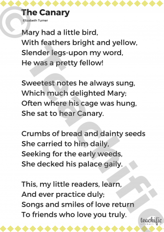 Preview image for Poem: The Canary - Elizabeth Turner