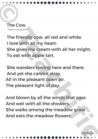 Preview image for Poem: The Cow - Robert Louis Stevenson