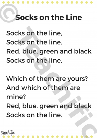 Preview image for Poem: Socks on the Line - Colour Rhyme