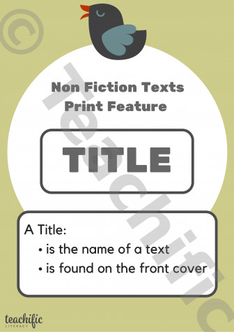 Preview image for Non Fiction Poster: Print Features, Yrs K-2 - Title 