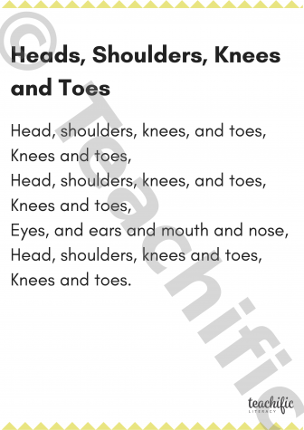 Preview image for Poems K-2: Head, Shoulders, Knees and toes