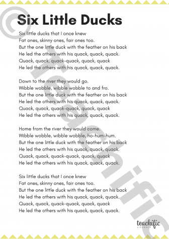 Preview image for Poems K-2: Six Little Ducks