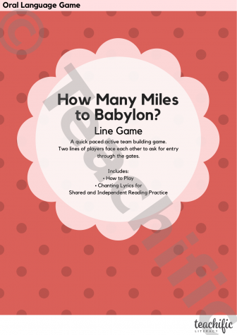 Preview image for Oral Language Games: How Many Miles to Babylon